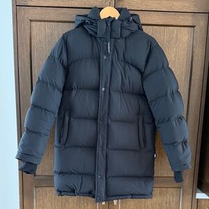 Black Super Puff Midi Jacket